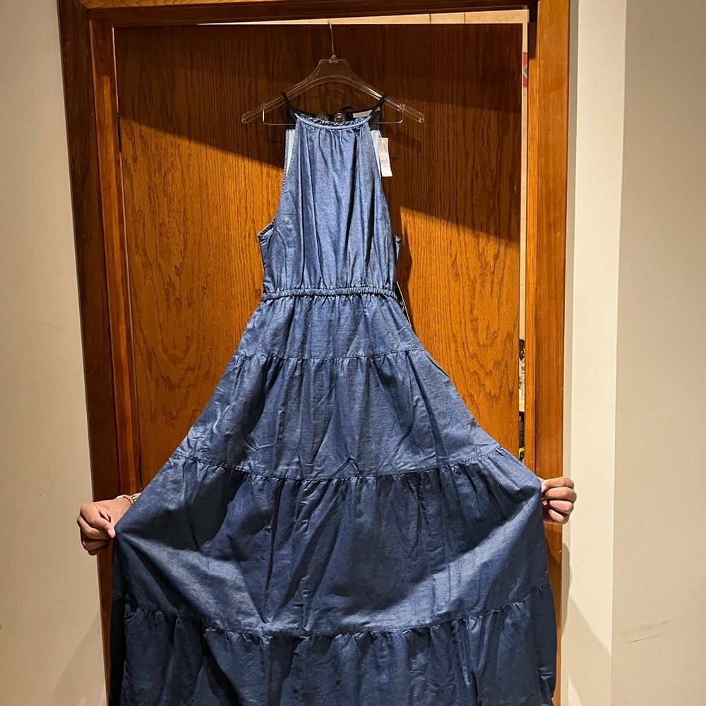 Elegant Blue Maxi Dress